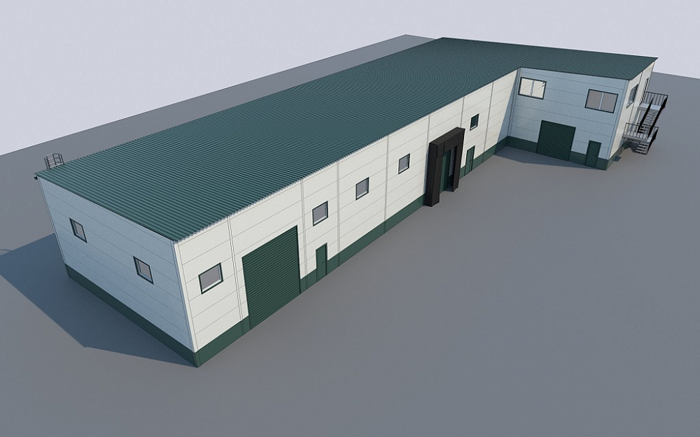 Склад с офисными помещениями и гаражом в г. Мирный