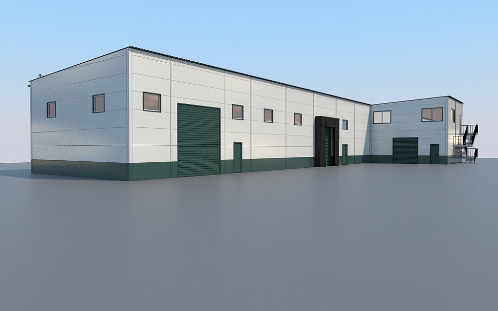 Склад с офисными помещениями и гаражом в г. Мирный